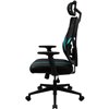 Кресло ThunderX3 YAMA1 Black-Cyan для геймеров, сетка/экокожа, цвет черный/голубой фото 6