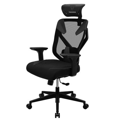 Кресло ThunderX3 YAMA3 Black для геймеров, сетка/экокожа, цвет черный