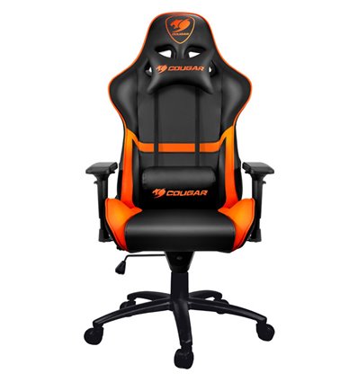 Кресло COUGAR ARMOR Black-Orange компьютерное игровое, экокожа, цвет черный/оранжевый