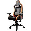 Кресло COUGAR ARMOR S Black-Orange компьютерное игровое, экокожа, цвет черный/оранжевый фото 1