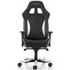 Кресло DXRacer OH/KS57/NW King Series, компьютерное, экокожа, цвет черный/белый фото 2