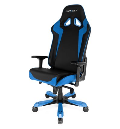 Кресло DXRacer OH/SJ00/NB Sentinel Series, компьютерное, экокожа, цвет черный/синий