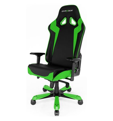 Кресло DXRacer OH/SJ00/NE Sentinel Series, компьютерное, экокожа, цвет черный/зеленый