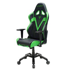 Кресло DXRacer OH/VB03/NE Valkyrie Series, компьютерное, экокожа, цвет черный/зеленый