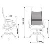 Кресло Бюрократ CH-600SL/LUX/BLACK для руководителя, хром, экокожа/сетка/ткань, цвет черный фото 5