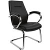 Кресло CHAIRMAN 495 для посетителя, экокожа, цвет черный
