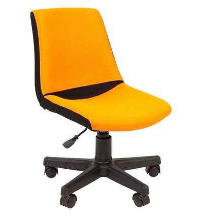 Кресло CHAIRMAN KIDS 115 Orange детское, ткань, цвет черный/оранжевый