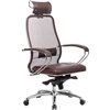 Кресло Samurai SL-2.04 темно-коричневый для руководителя, сетчатая спинка фото 1