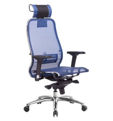 Кресло Samurai S-3.04 синий для руководителя, сетка