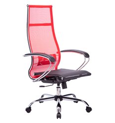 Кресло Метта Комплект 7 красный для руководителя, сетка