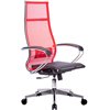 Кресло Метта Комплект 7 красный для руководителя, сетка фото 4