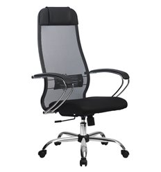 Кресло Метта Комплект 18 черный для руководителя, сетка/ткань