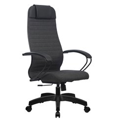 Эргономичное кресло для руководителя Метта B 1b 27/К130 (Комплект 27) серый, ткань, крестовина пластик фото 1