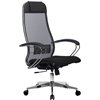 Кресло Метта Комплект 3 черный для руководителя, сетка/ткань фото 4