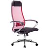 Кресло Метта Комплект 3 красный для руководителя, сетка/ткань фото 4