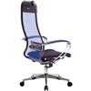 Кресло Метта Комплект 3 синий для руководителя, сетка/ткань фото 6
