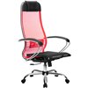 Кресло Метта Комплект 4 красный для руководителя, сетка фото 1
