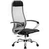 Кресло Метта Комплект 4 серый для руководителя, сетка фото 1