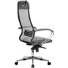 Кресло Samurai Comfort-1.01 светло-серый для руководителя, сетчатая спинка фото 4