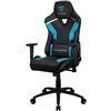 Кресло ThunderX3 TC3 Azure Blue для геймеров, экокожа, цвет черный/голубой фото 1