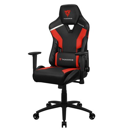 Кресло ThunderX3 TC3 Ember Red для геймеров, экокожа, цвет черный/красный
