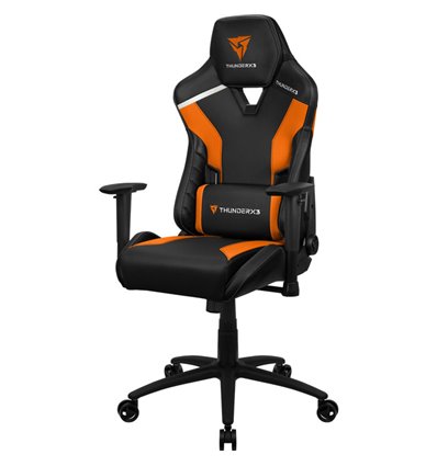 Кресло ThunderX3 TC3 Tiger Orange для геймеров, экокожа, цвет черный/оранжевый