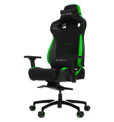 Кресло Vertagear P-Line PL4500 Black/Green компьютерное игровое, ткань/экокожа, цвет черный/зеленый