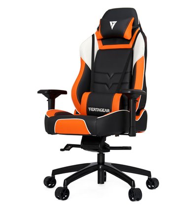 Кресло Vertagear P-Line PL6000 Black/Orange компьютерное игровое, экокожа, цвет черный/оранжевый