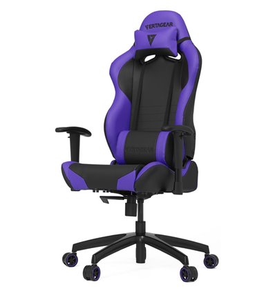 Кресло Vertagear S-Line SL2000 Black/Purple компьютерное игровое, экокожа, цвет черный/фиолетовый