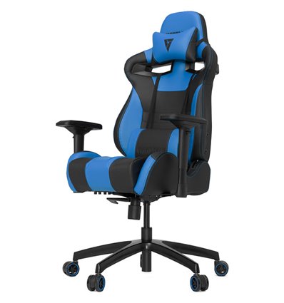 Кресло Vertagear S-Line SL4000 Black/Blue компьютерное игровое, экокожа, цвет черный/синий