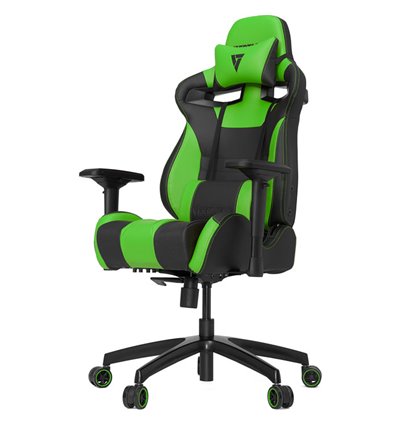 Кресло Vertagear S-Line SL4000 Black/Green компьютерное игровое, экокожа, цвет черный/зеленый