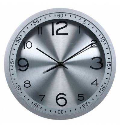 Часы Бюрократ WALLC-R05P/SILVER настенные  аналоговые, цвет серый