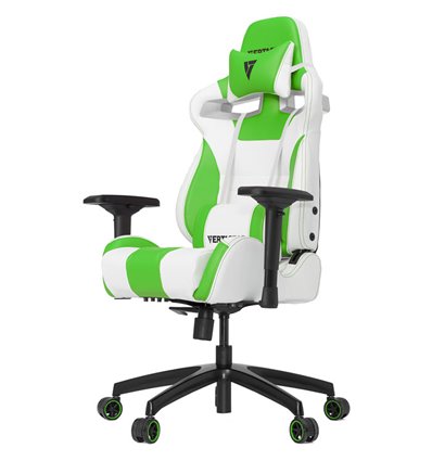 Кресло Vertagear S-Line SL4000 White/Green компьютерное игровое, экокожа, цвет белый/зеленый