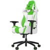 Кресло Vertagear S-Line SL4000 White/Green компьютерное игровое, экокожа, цвет белый/зеленый фото 1
