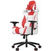 Кресло Vertagear S-Line SL4000 White/Red компьютерное игровое, экокожа, цвет белый/красный фото 1