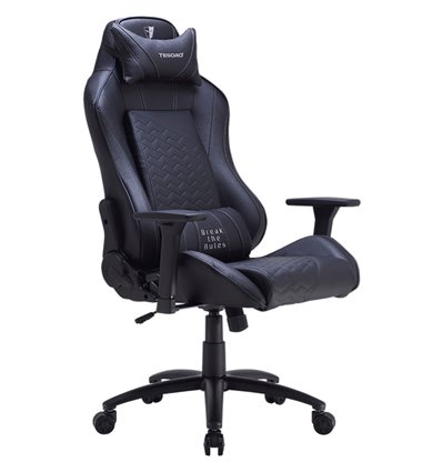 Кресло TESORO Zone Balance F710 Black компьютерное игровое, экокожа, цвет черный