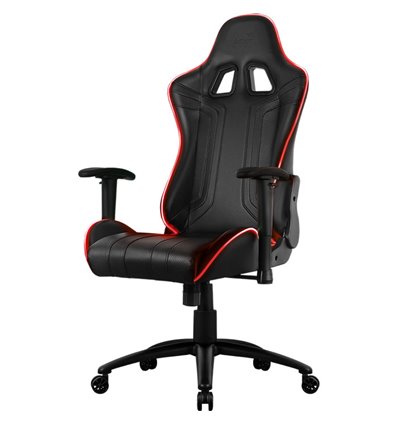 Кресло AeroCool AC120 AIR RGB-B, геймерское, с RGB подсветкой, экокожа, цвет черный