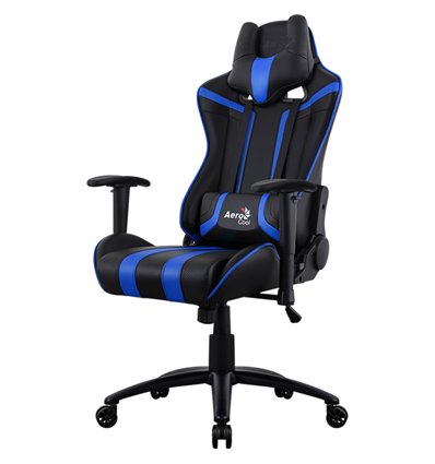 Кресло AeroCool AC120C AIR-BB, геймерское, экокожа, цвет черный/синий