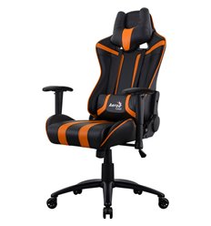 Кресло AeroCool AC120C AIR-BO, геймерское, экокожа, цвет черный/оранжевый