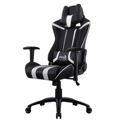 Кресло AeroCool AC120C AIR-BW, геймерское, экокожа, цвет черный/белый