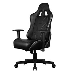 Кресло AeroCool AC220 AIR RGB-B, геймерское, с RGB подсветкой, экокожа, цвет черный