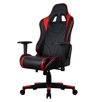 Кресло AeroCool AC220 AIR-BR, геймерское, экокожа, цвет черный/красный