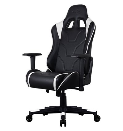 Кресло AeroCool AC220 AIR-BW, геймерское, экокожа, цвет черный/белый