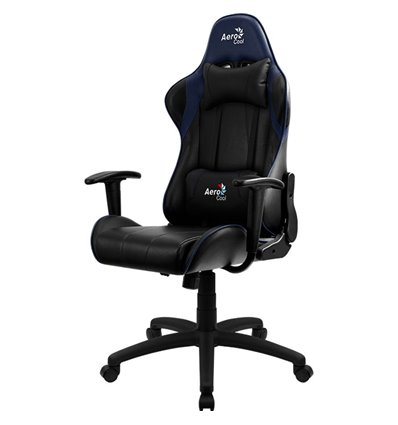 Кресло AeroCool AC100 AIR black/blue, геймерское, экокожа, цвет черный/синий