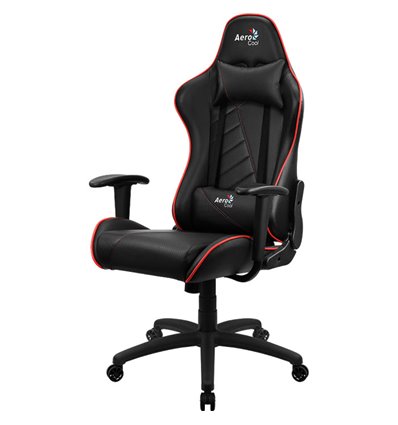 Кресло AeroCool AC110 AIR black/red, геймерское, экокожа, цвет черный/красный
