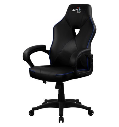 Кресло AeroCool AC50C AIR black/blue, геймерское, экокожа, цвет черный/синий