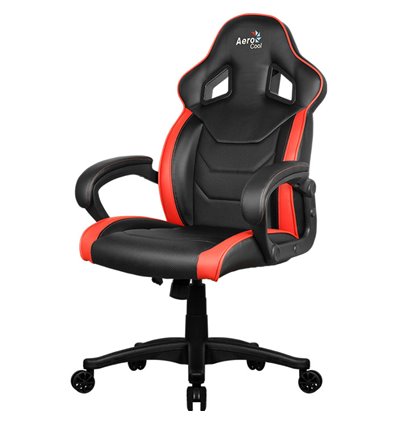 Кресло AeroCool AC60C AIR-BR, геймерское, экокожа, цвет черный/красный