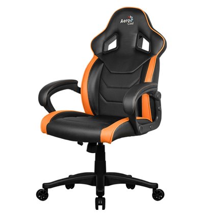 Кресло AeroCool AC60C AIR-BO, геймерское, экокожа, цвет черный/оранжевый