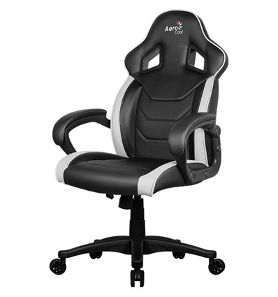 Кресло AeroCool AC60C AIR-BW, геймерское, экокожа, цвет черный/белый