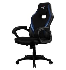 Игровое кресло AeroCool AERO 2 Alpha black/blue, ткань/экокожа, цвет черный/синий, фото 1